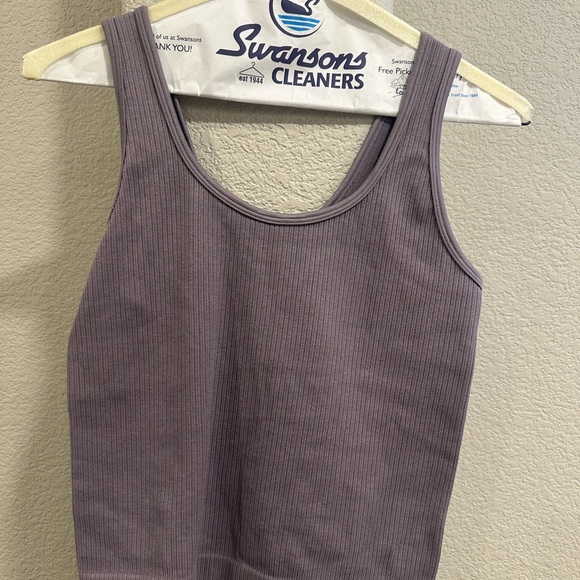 a new day Tops - A New Day Lavender Ribbed Tank Top